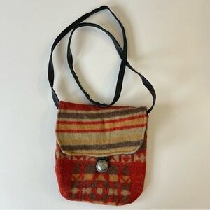 Wool Crossbody Bag Native American-inspired pattern